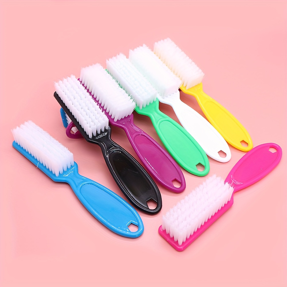 

2pcs/set Brosse à Ongles et Colorée Lavable Nettoyer les Ongles, Réparer les Ongles, Droit en Plastique, d'Outils d'Art des Ongles / des Ongles/