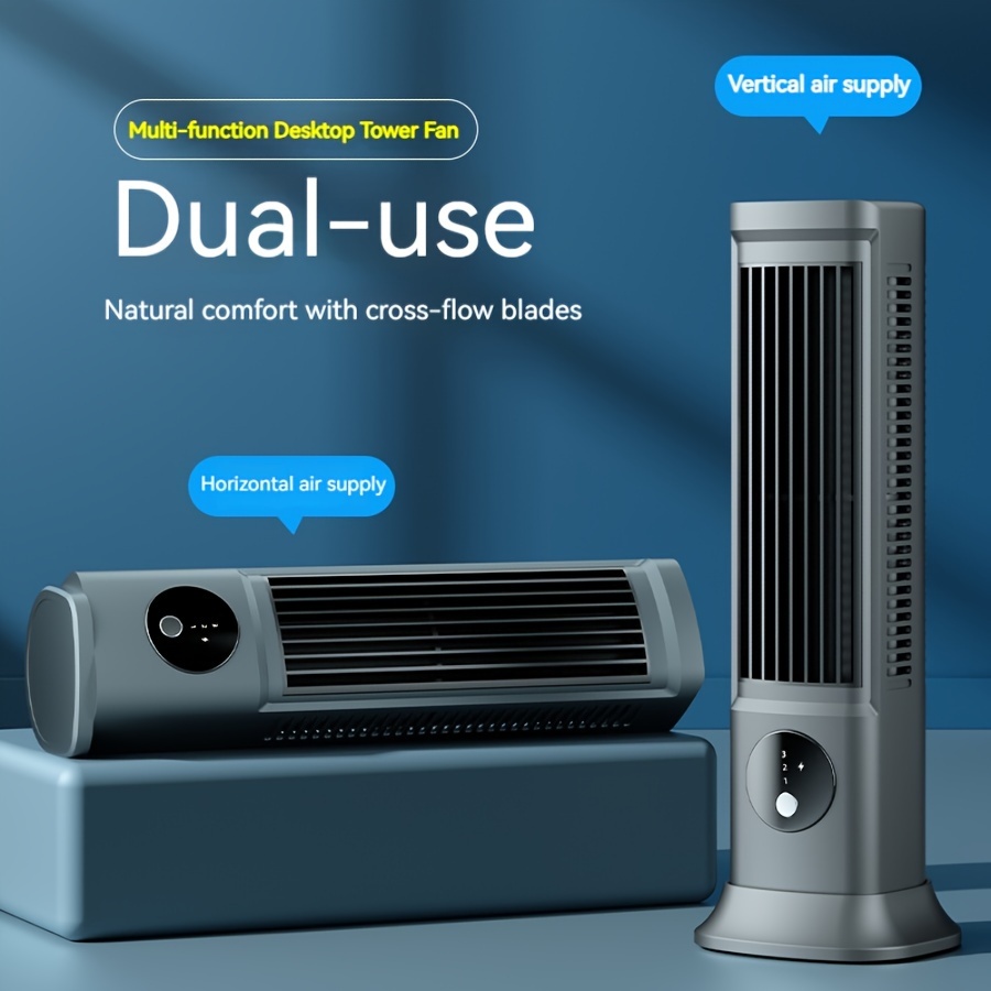 

Desktop Tower Fan, Wireless Portable Rechargeable Air Humidifier Fan , Suitable For Home/office