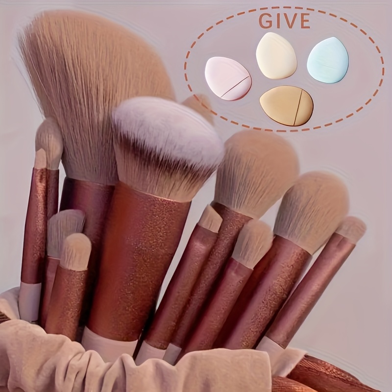 TEMU 13pcs Of Makeup Brush Set, Makeup Set, Foundation Make-up Brush, Eye Shadow Brush, Makeup Brush Set (, Gifts For 13th Festival, Christmas, Day, Gifts For ) Birthday And Halloween