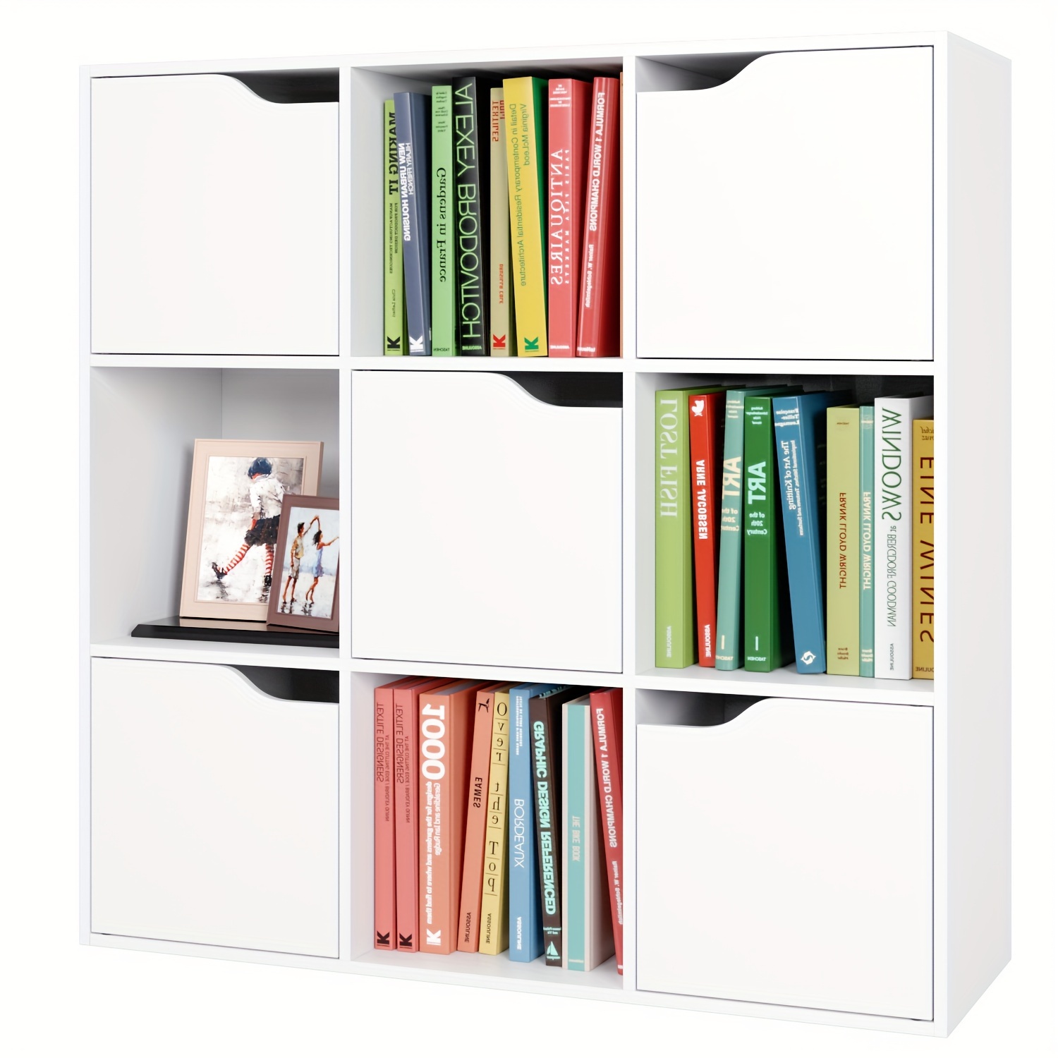 Kealive Standing Shelf Units, White Sideboard Storage Cabinet Sideboard For Living Room Kitchen Cupboard With 5 Doors, For Living Room, Kitchen, White, Standing Shelf