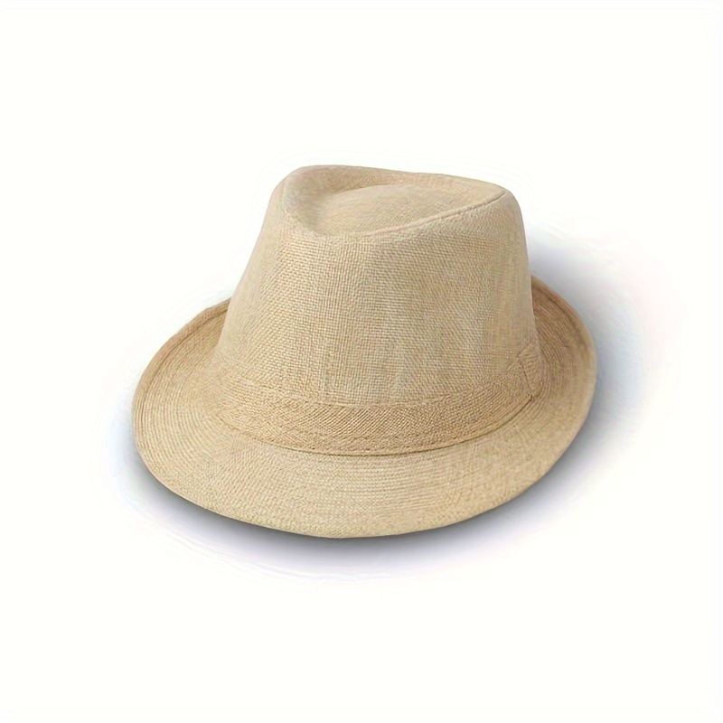 Summer & Autumn Breathable Linen Jazz Hat, British Style Casual Gentleman  Fedora Hat in 2024