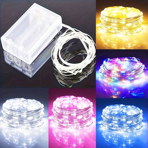 . batteriebetriebene raumdeko kupferdraht lichterkette für innenräume, weihnachtsdeko sternenlichter, schlafzimmerdeko led lichterkette, hochzeitsfeier geburtstagsdekoration lichter, dekorations lichterkette, raum wanddeko lichter für wohnung