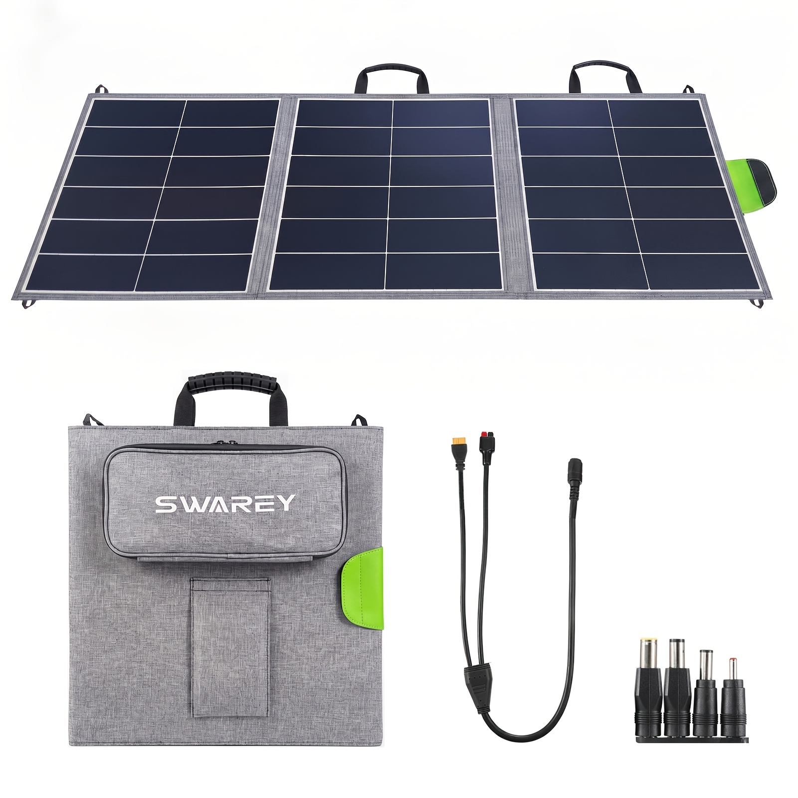Image of 100w Portable Solar Panel For Power Station Generator, Foldable 20.5v Solar Cell Solar Charger