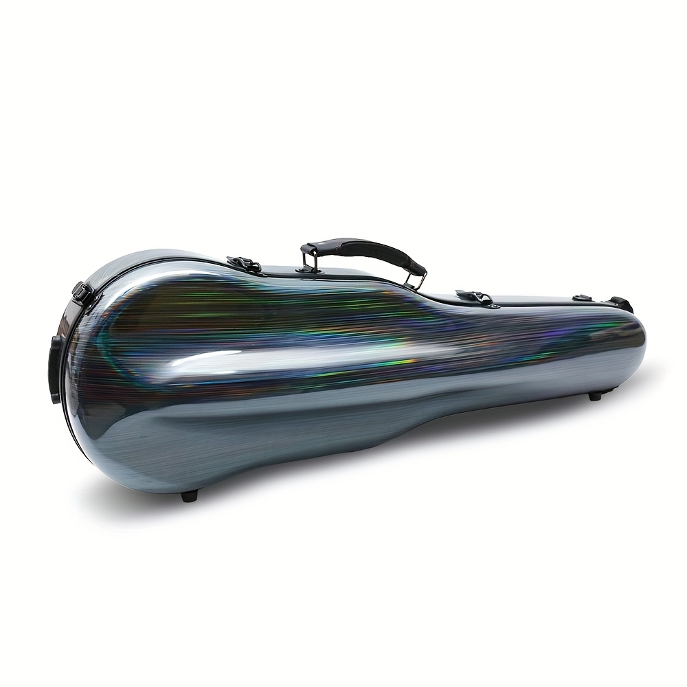 Image of Siemonic Hard Shell Carbon Fiber Violin Box Style Flight Case With Straps (multi-colored)