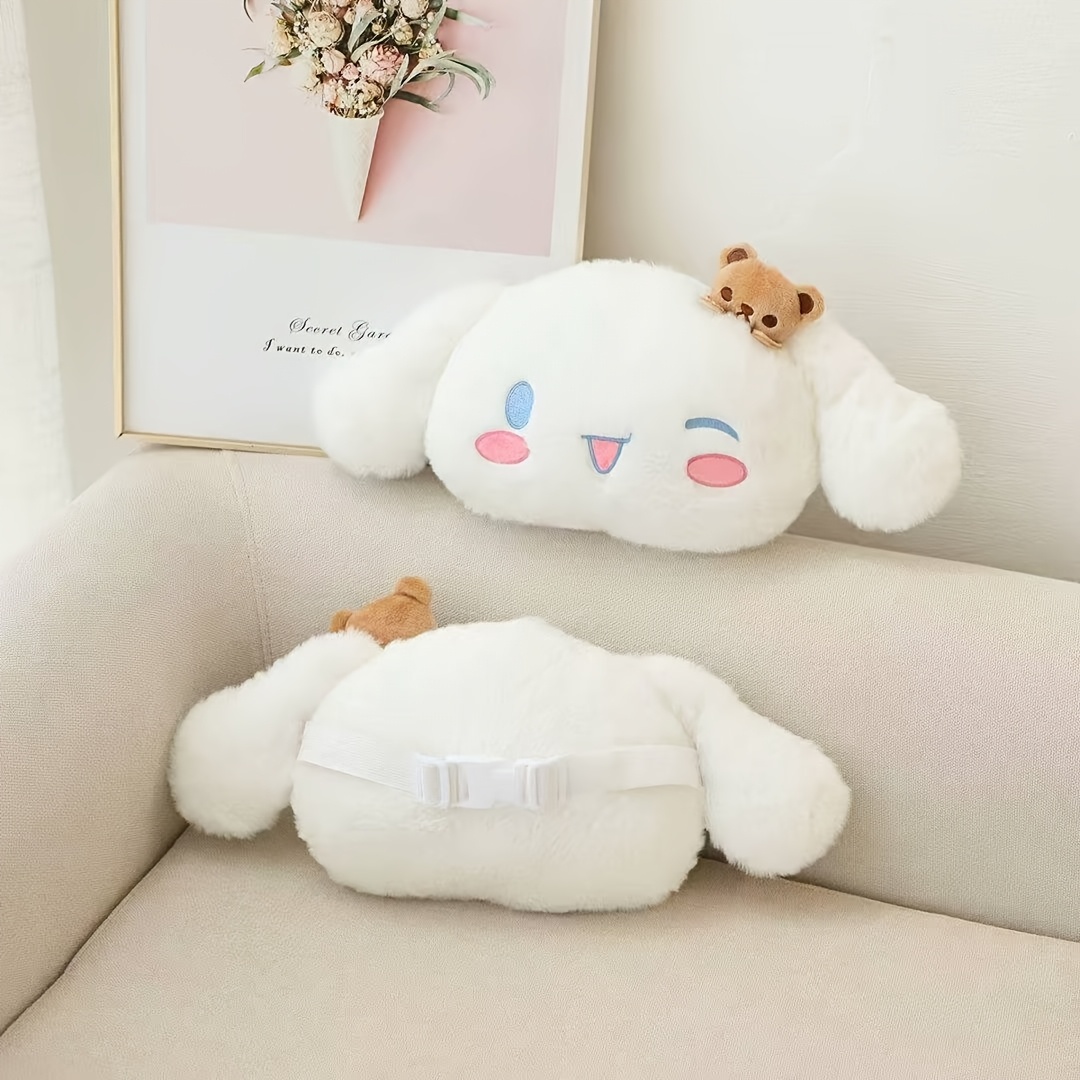 TEMU [genuine Authorization]1pc Plush Cartoon Headrest Cinnamoroll Cute Car Neck Pillow