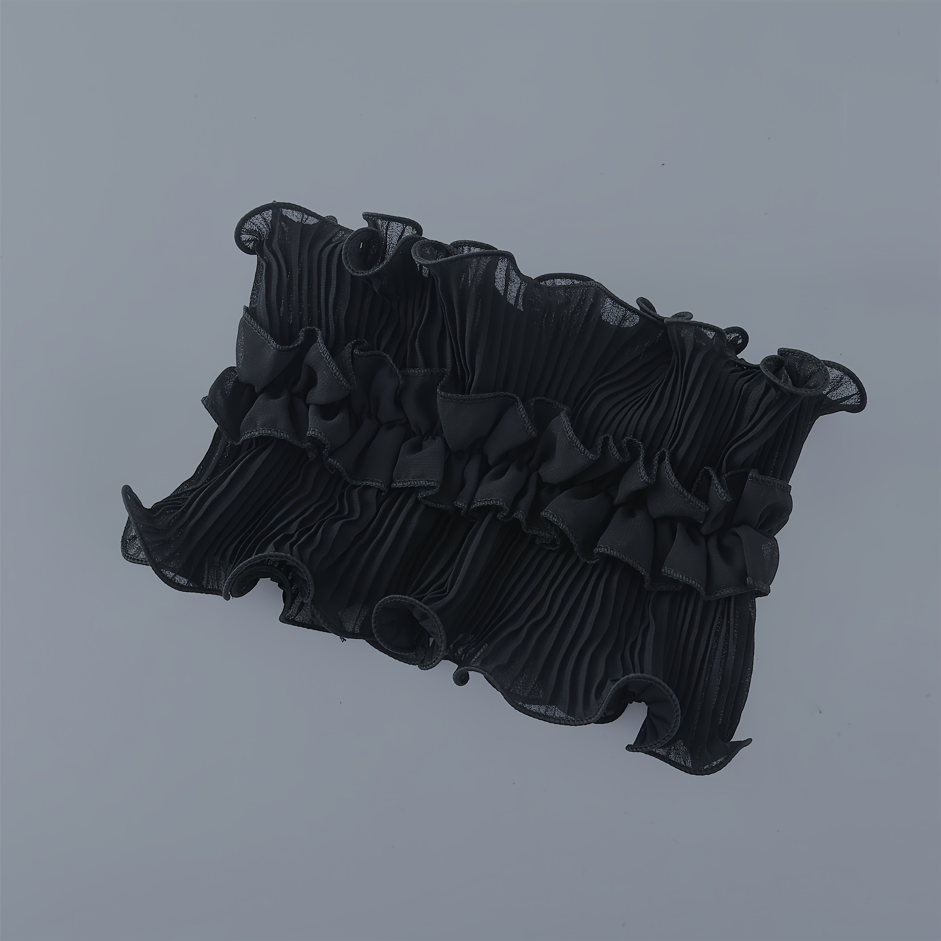 TEMU Elegant Breathable Pleated Decorative Collar Autumn And Winter Cloak Scarf Ruffle Shawl High Collar Fake Collar