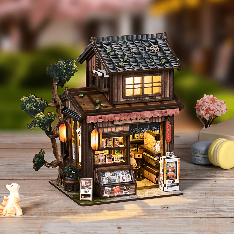 TEMU Set Of 1, 3d Book Nook Kit, 3d Puzzle, Dollhouse, Book Nook Miniature Kit, Doll Ornament House, Handmade Assembled, Mini House, Bookshelf Decor,