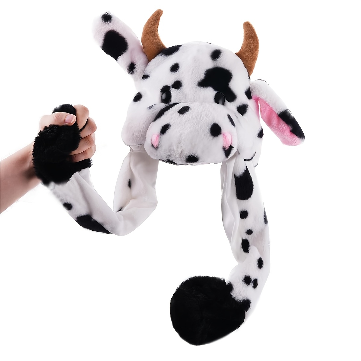 

Chapeau de Vache Amusant avec Oreilles Mobiles - Polyester , Lavable à - pour Halloween & Cosplay