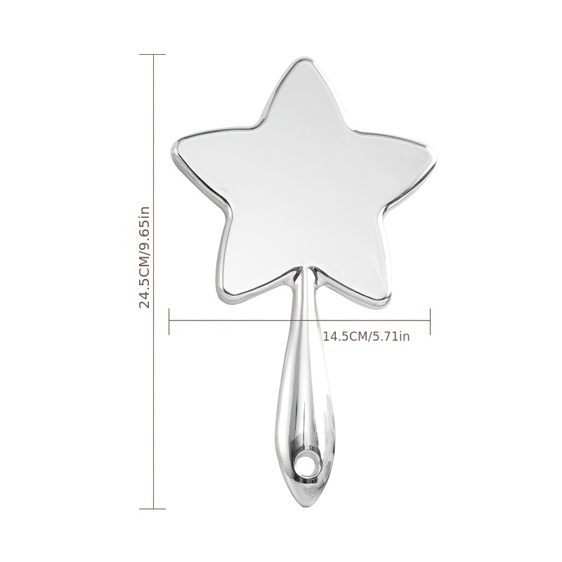 Electroplated Star Hand Mirror, Portable Compact Mirror