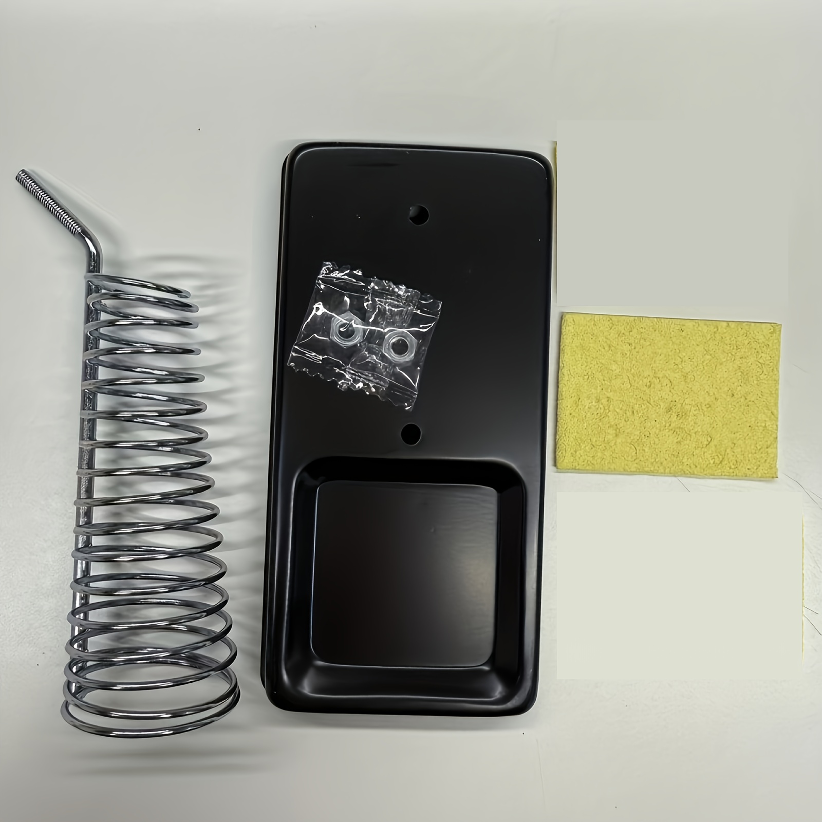 TEMU 1 Set Portable Soldering Stand Kit, Including 1pc Large Stand And 1pc Yellow Cleaning Sponge, Precision Welding Sturdy Metal Stand, Suitable For
