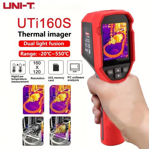 uti160s industrial measurement infrared thermal imaging instrument infrared resolution 160 x 120 fusion frame rate 25hz laser temperature measurement range 20 c 550 c high and low temperature tracking