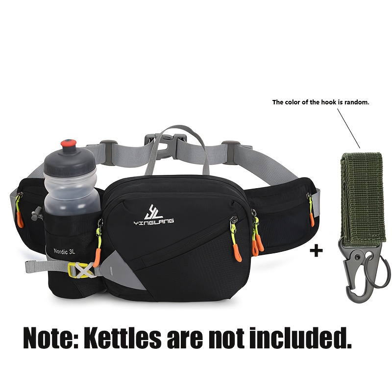 E-shop Multifunktionale Outdoor-Sport-Gürteltasche mit Wasserflaschenhalter, inklusive Karabinerhaken in zufälliger Farbe. Geeignet für Marathonläufe,