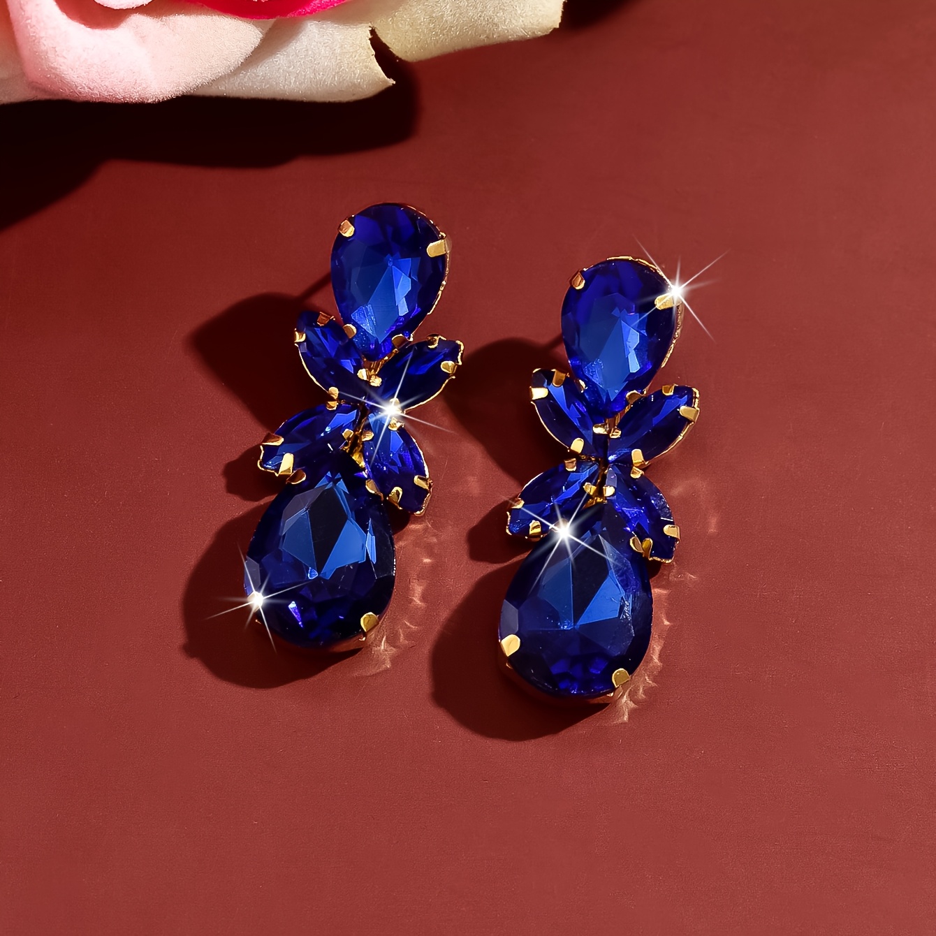 Women's Blingbling Rhinestone Multi-Layered Drop Dangle Earrings
