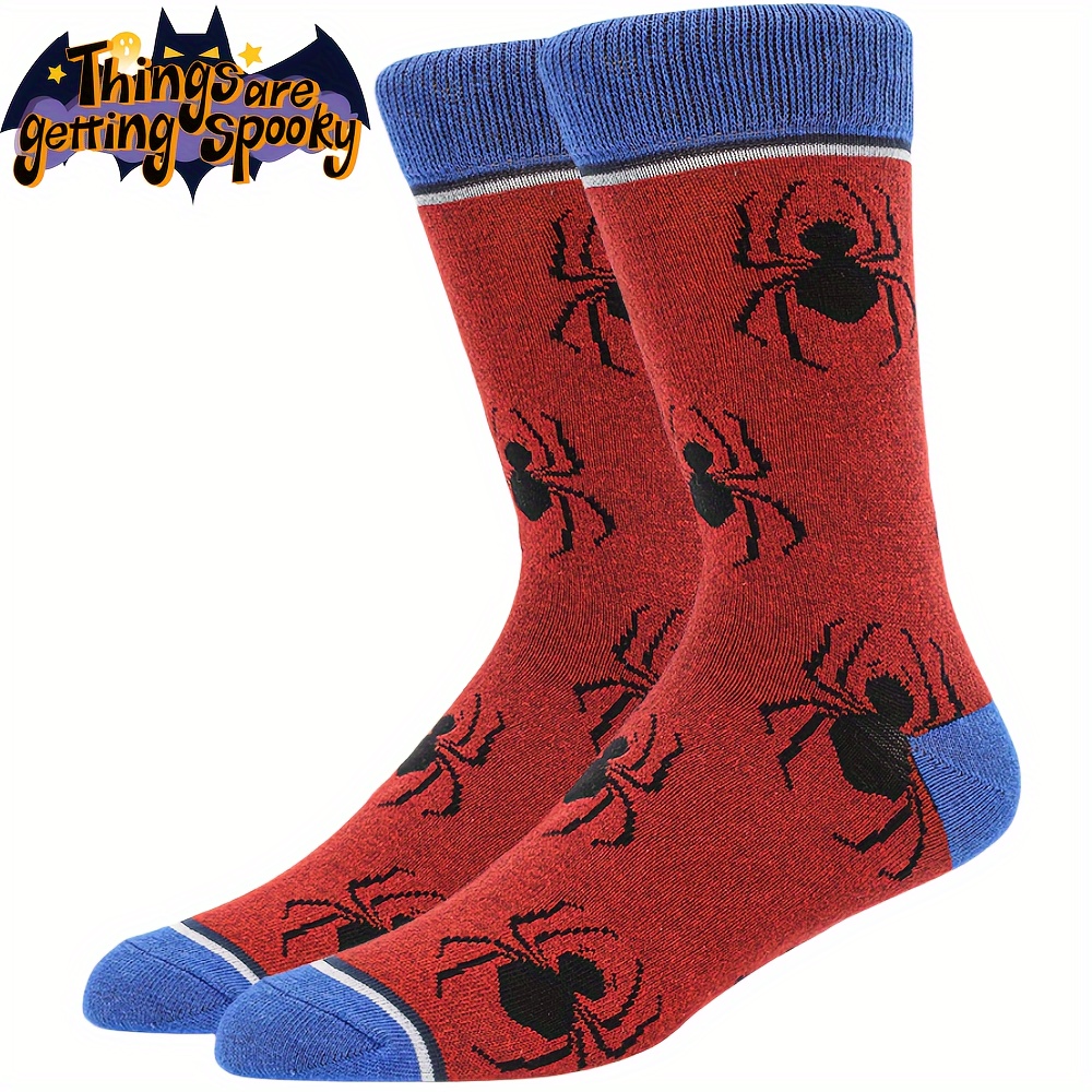 

Men's Halloween Spider Crew Socks - Warm & Comfortable For Outdoor Casual Wear