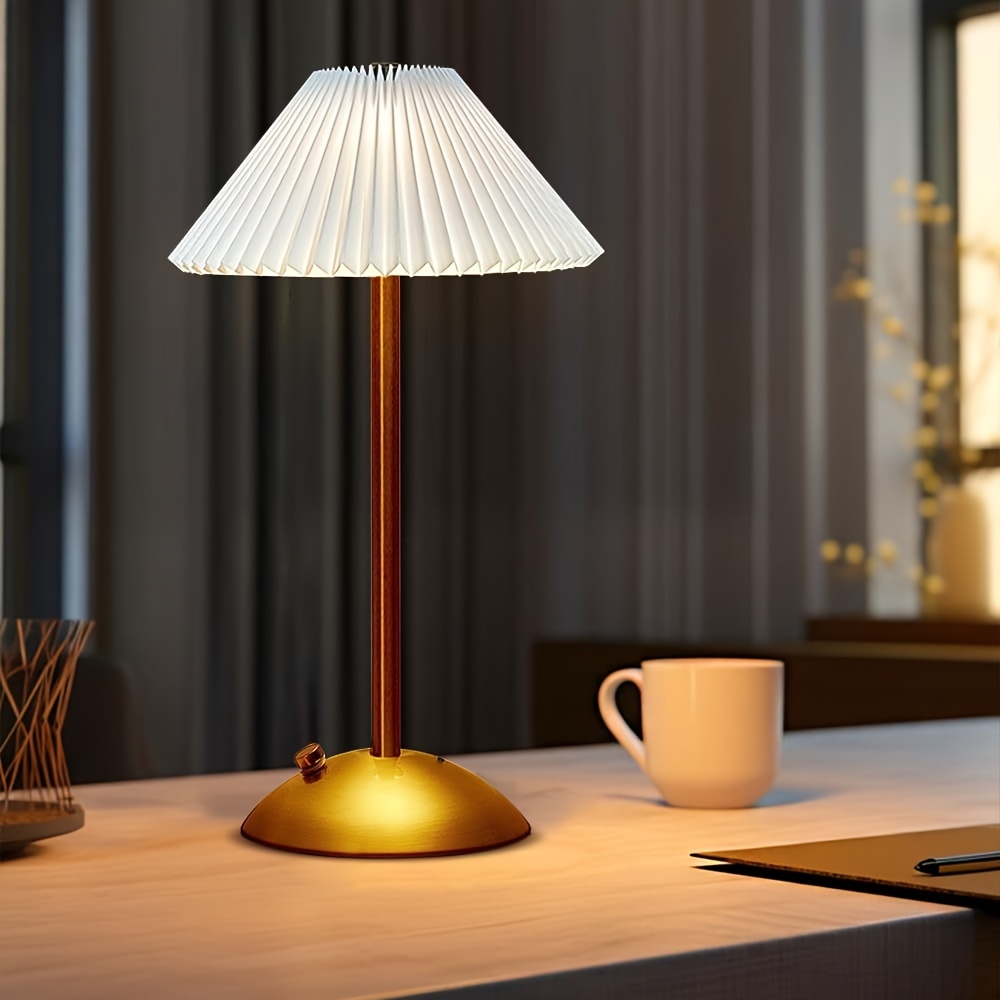 

Portable Led Table Lamp With Touch Sensor, 3 Color Touch Control Rechargeable Lamp, 3-levels Brightness Metal Desk Lamp, Night Light, Bedside Lamp, Dining Room Lamp