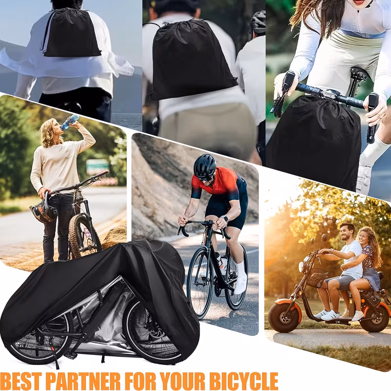 large bicycle cover suitable for 1 2 bikes cover designed for storing motorcycles bicycles with lock holes storage bag compatible with mountain bikes road bikes details 4
