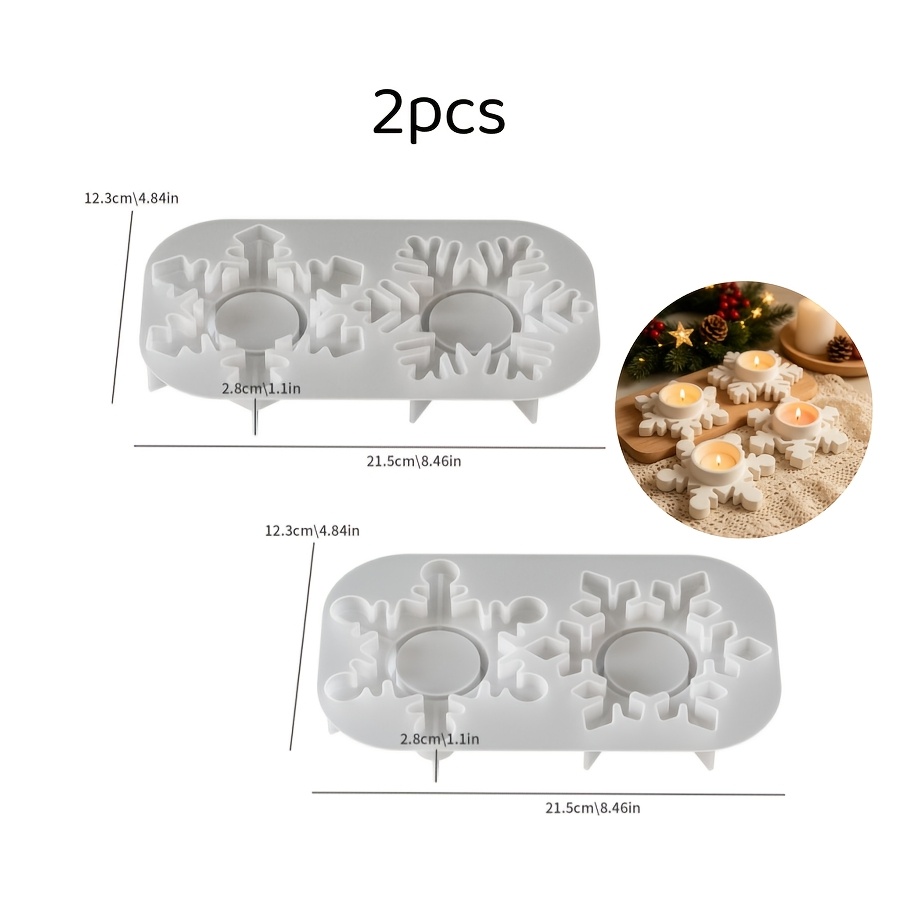 TEMU 2 pz Stampo in resina e silicone SILIKE LUFEI per realizzare portacandele a forma di di natalizio, centrotavola a di anelli compatibile con