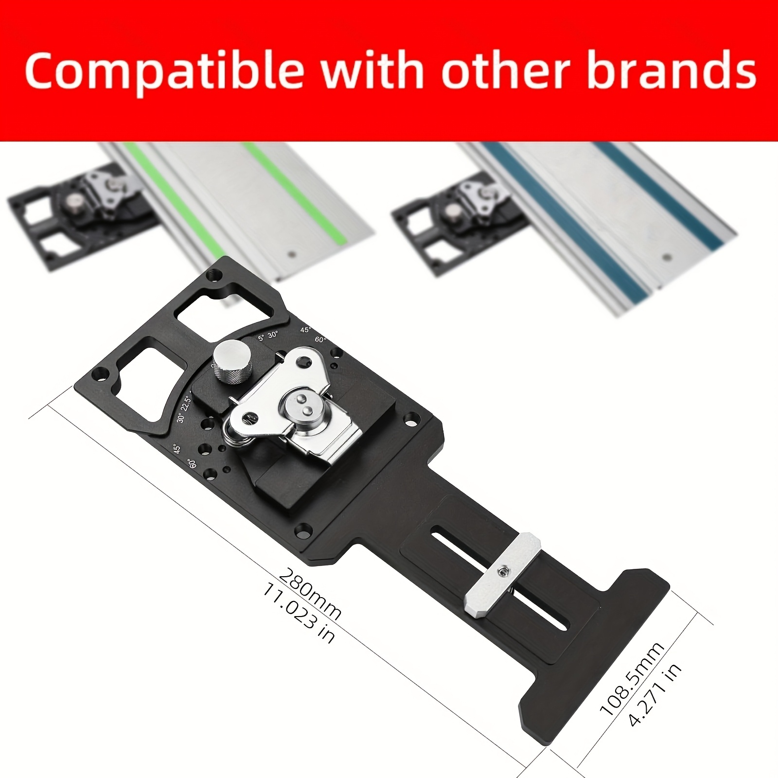 Adjustable Angle Track Saw Square – Precision Guide For Track Saws, Miter Cuts & Woodworking