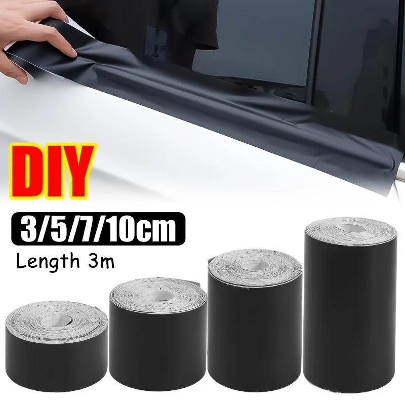 

10/7/5/3cm Car Sticker Matte Black Vinyl Wrap Film Car Modification Film Car Interior Decorative Stripe Color Changing Film Tape