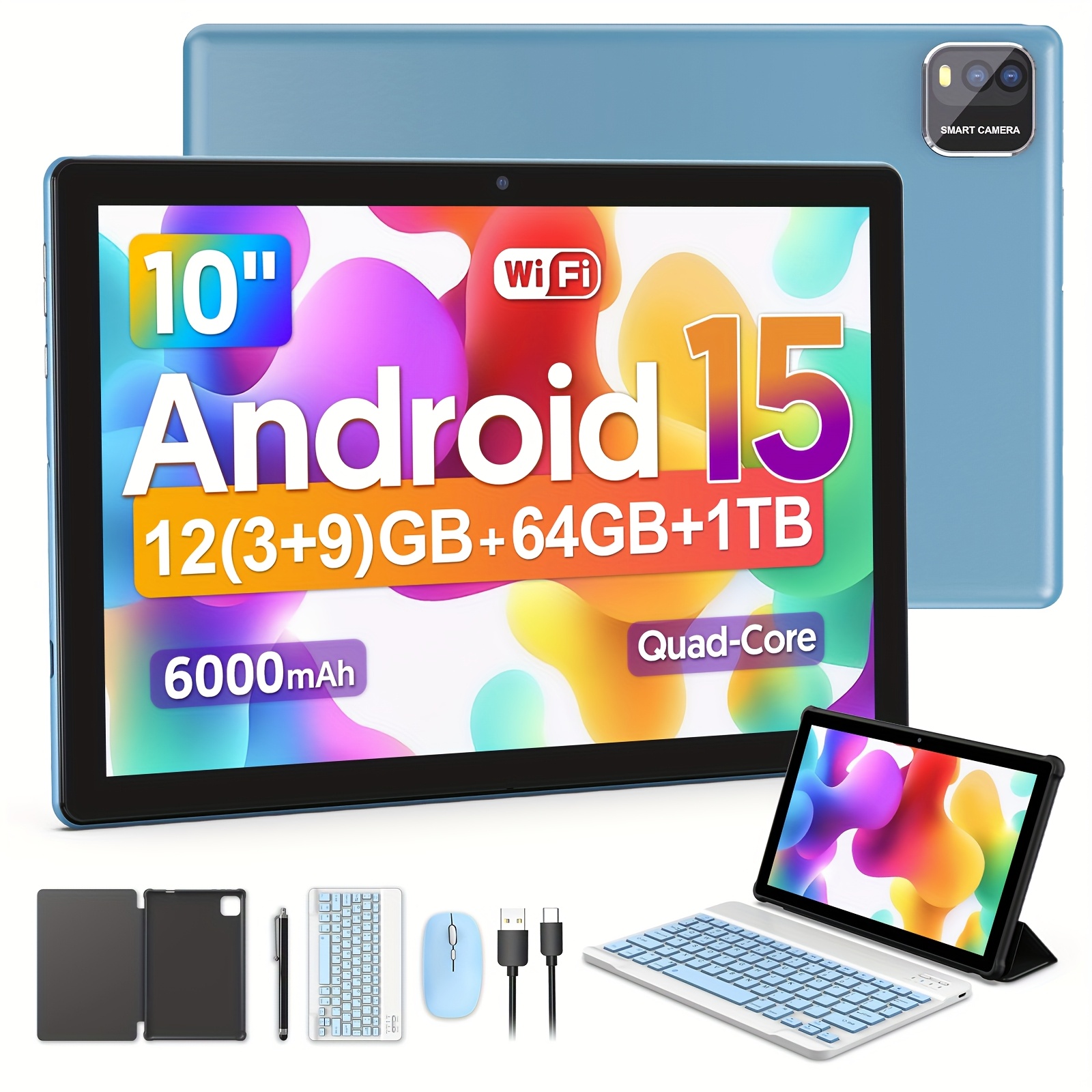 new     10 inch high definition screen 64gb rom 3gb   supports wifi 1280 x 800 ips 2 0mp front and 8 0mp rear camera a gift for   halloween tablet pad