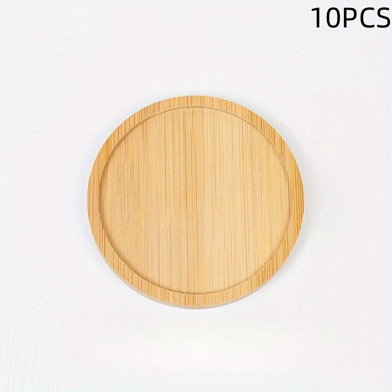 10pcs Bamboo Cawan Mat Diy -diy Mosaic Cawan Mat - Guna Untuk , Tulen, Penebat , Anti-gelincir, Perlengkapan , Teh Cawan Mat, Bilik, Joe Lahir Hadiah | Uncut
