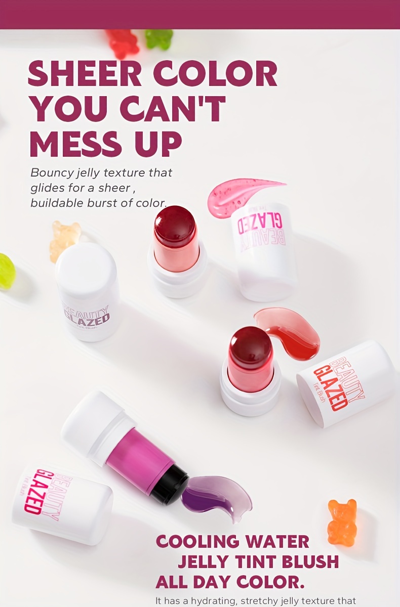   jelly blush aloe glycerin infused flower extract long lasting natural cheek tint assorted colors details 3