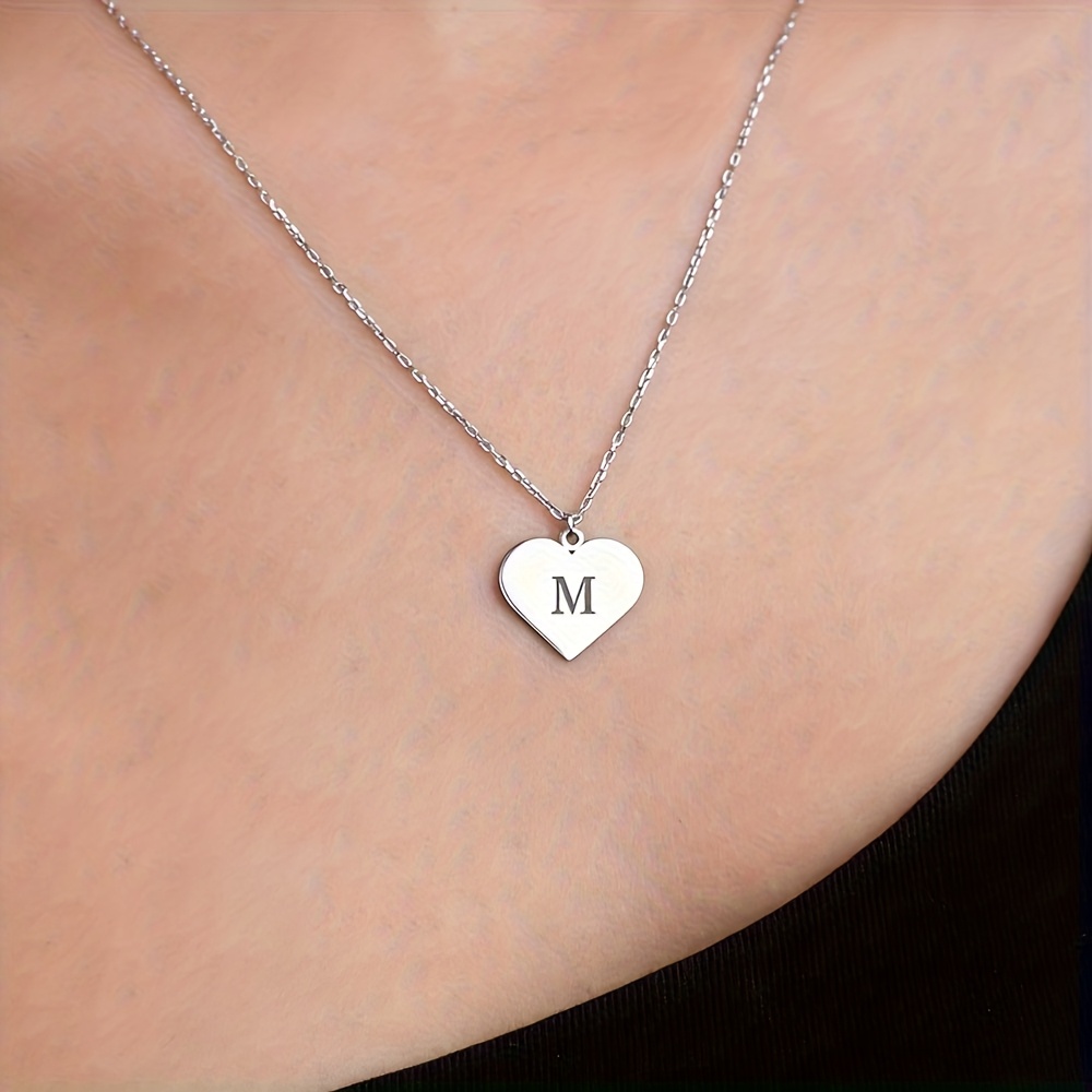 Personalized Heart Initial Pendant Necklace