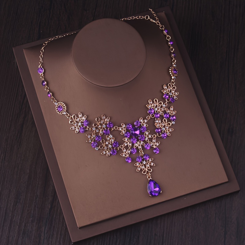 purple dress with green jewellery Diana Maxi Dress