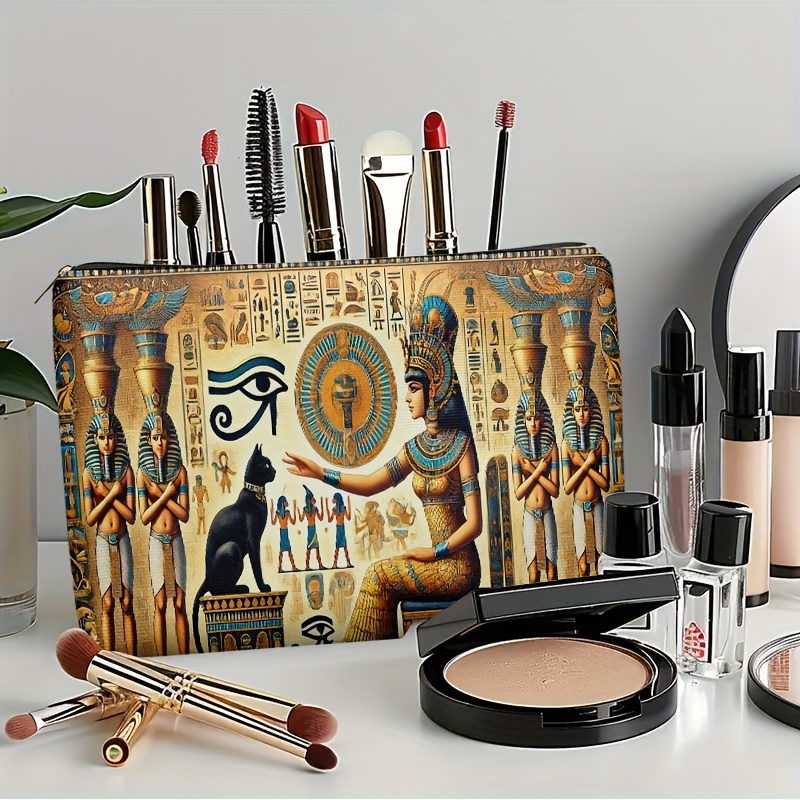 TEMU 1 bolsa de cosméticos, diseño con cremallera, bolsa de multifuncional para viajes y uso diario, ideal para almacenar útiles escolares