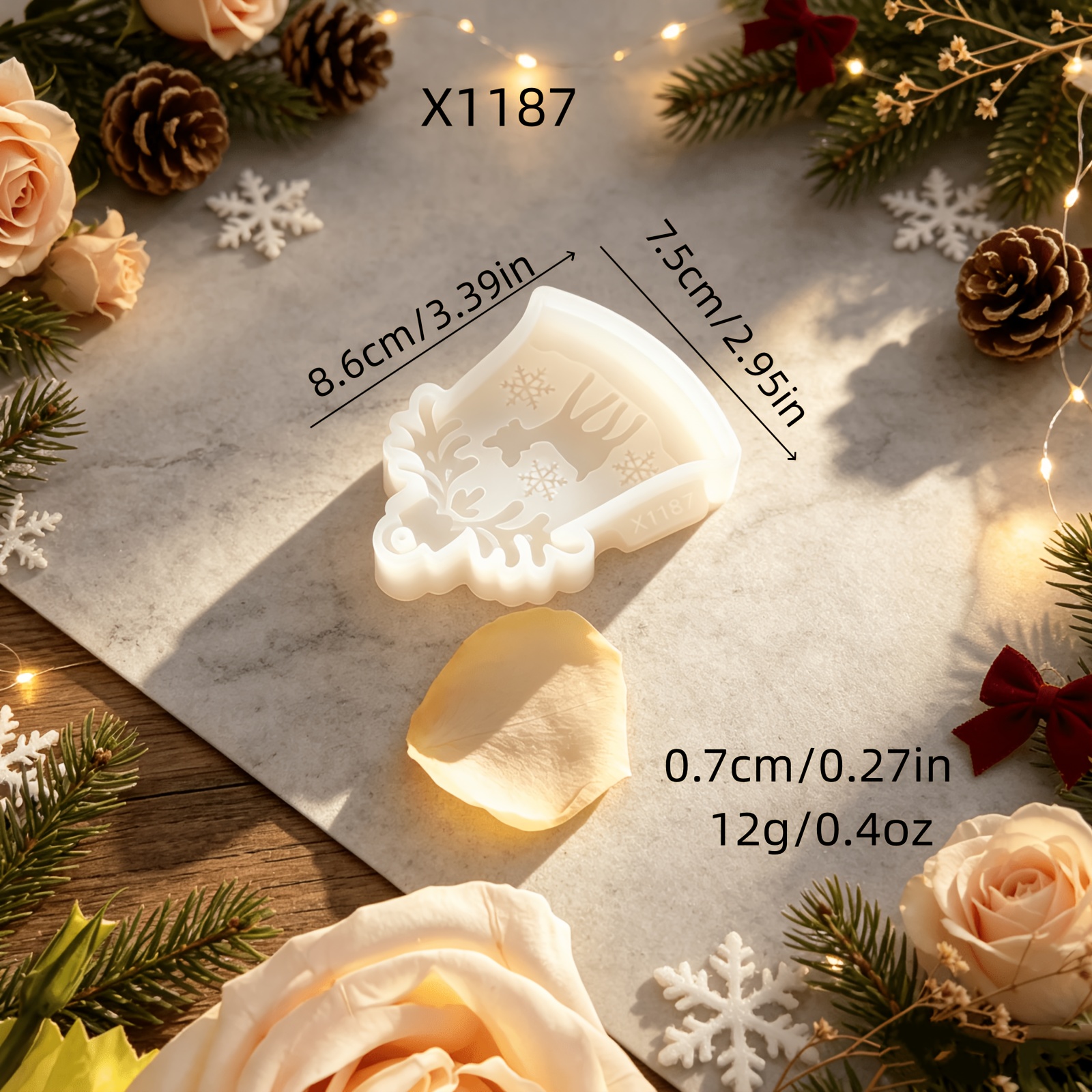 TEMU di Natale, Ciondolo con Luci Colorate, Stampo Decorativo in Silicone a , Regalo Decorativo di Natale, , Luce Colorata, Ciondolo con di , Regalo