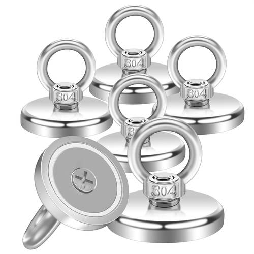 refrigerator magnets fishing magnets heavy duty round magnets d42mm magnet magnetic hooks magnet with eye bolts industrial magnet for hanging hoisting