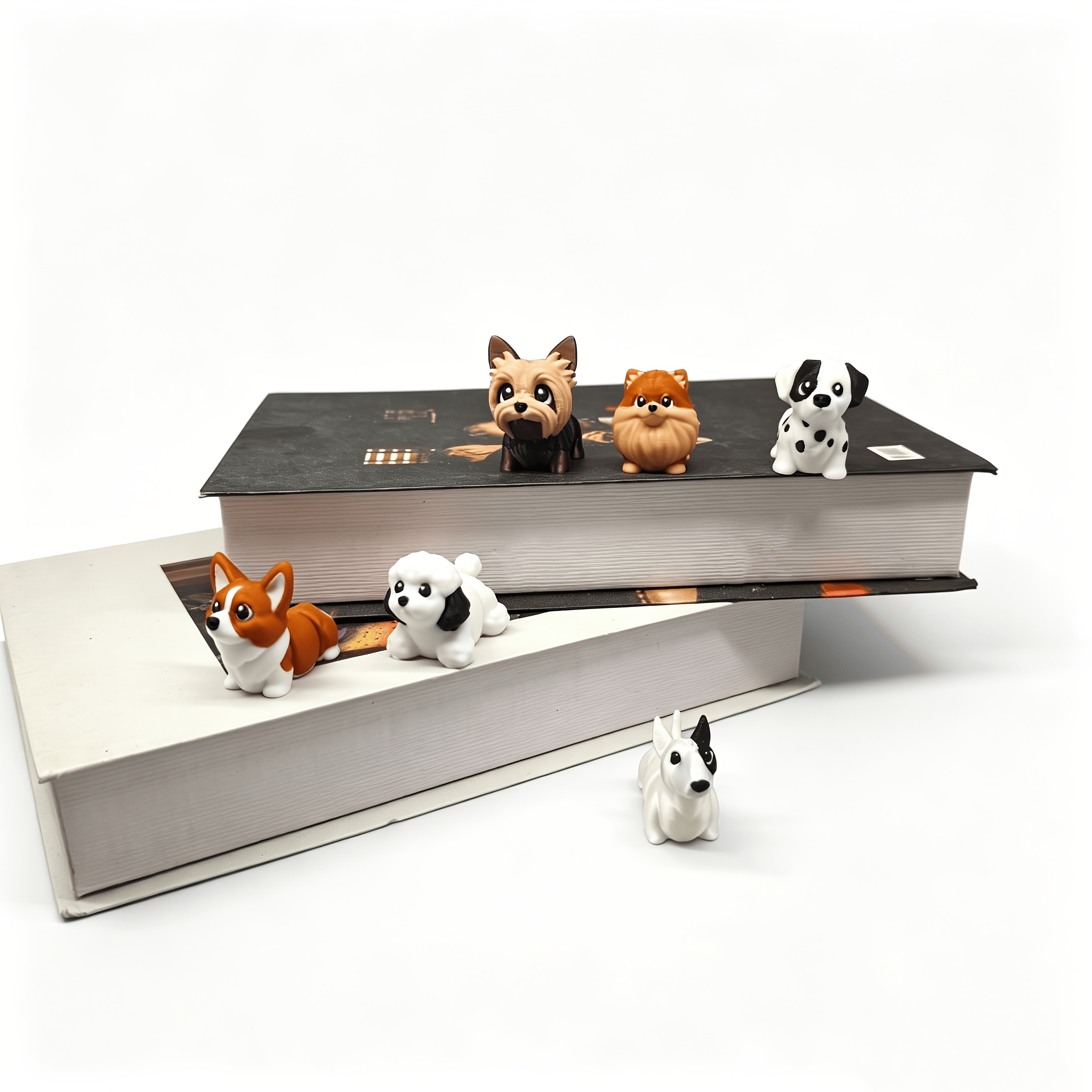 6pcs Adorable Dog Doll Model Set for Interactive Play