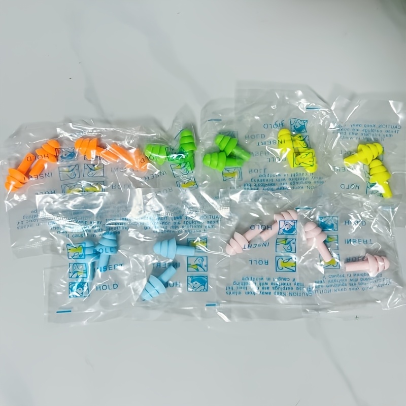 TEMU 20/30pcs Of Mixed Colored Earplugs, Individually Bagged, Soft, Comfortable And Cost-effective, Easy To Clean And Reusable, Suitable For Sleep,