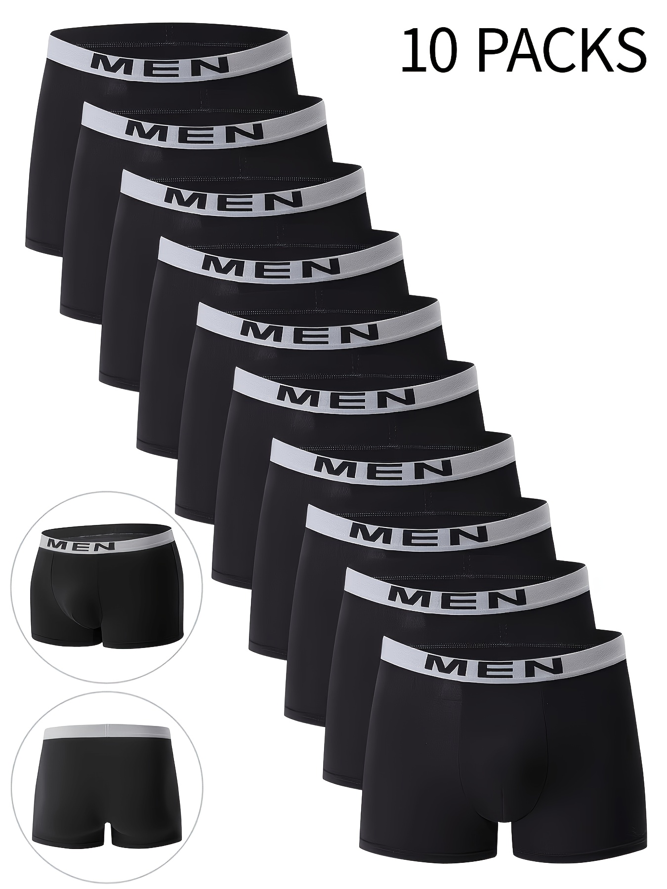 10pcs mens underwear casual boxer brief shorts breathable comfortable stretch boxer trunks athletic shorts