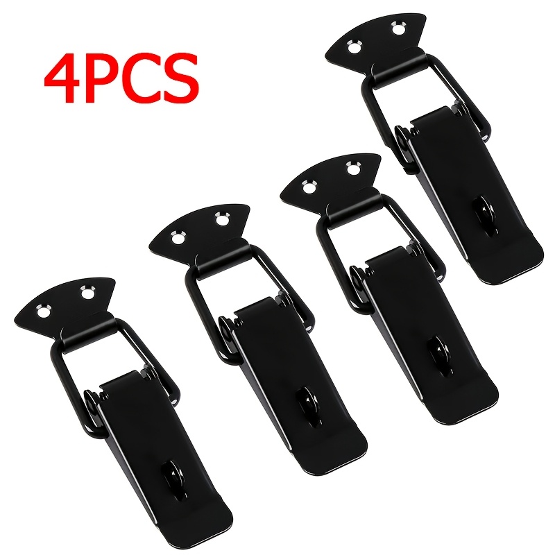 TEMU 4pcs Black Spring , Insulation Box, Chassis Flat Mouth Lock