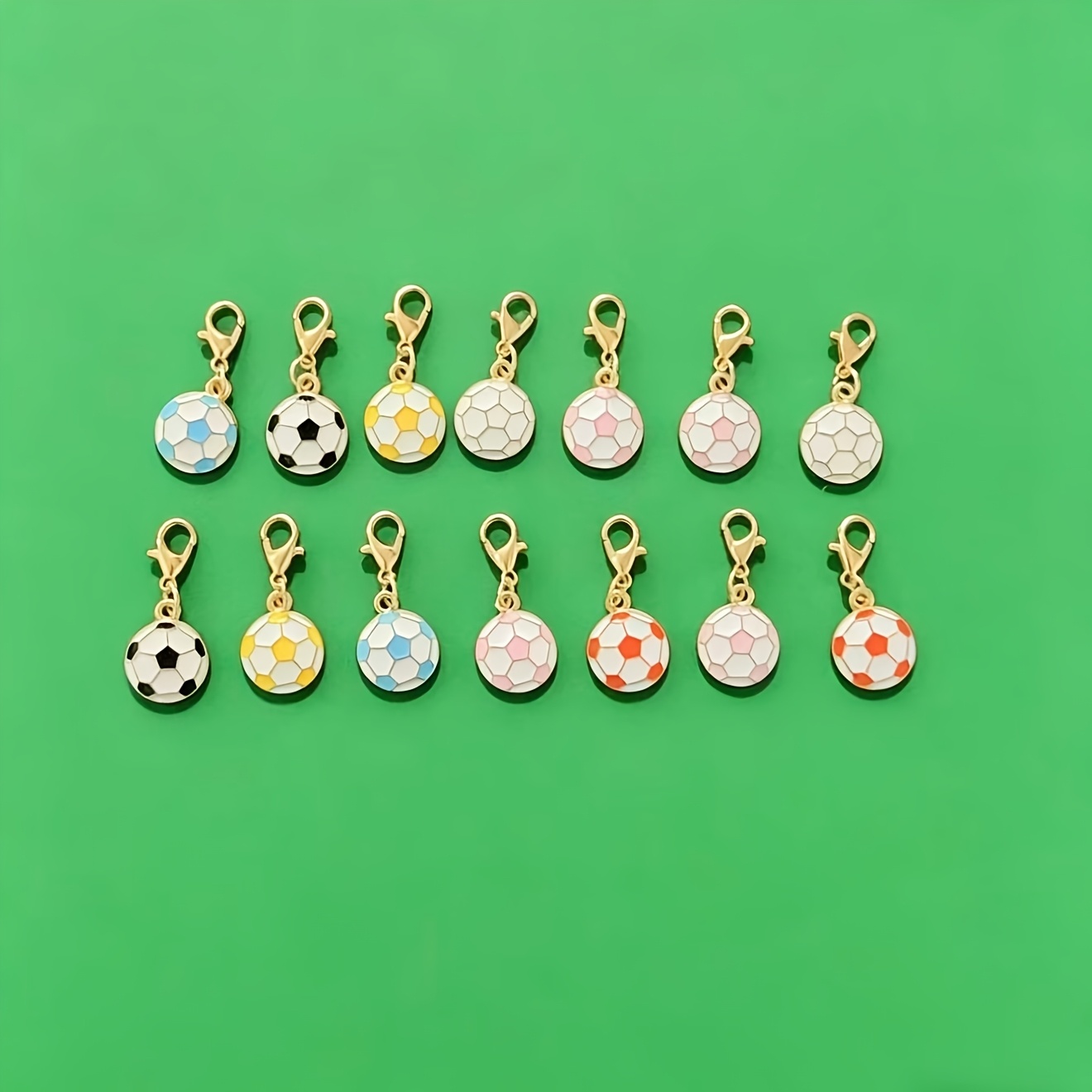 TEMU Set da 14 portachiavi da calcio nuovi, , qualit�, assortiti - Regali unisex per compleanno e Natale, accessori casual multicolore per scarpe,