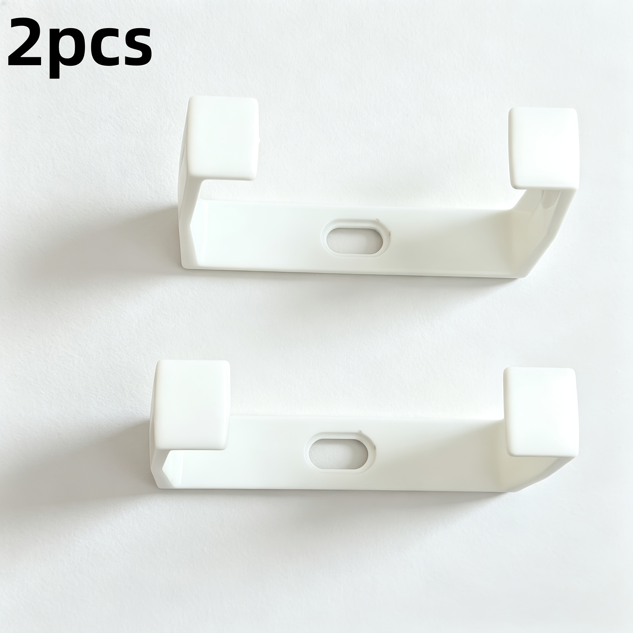 2pcs Power Socket Holder, Wall Mount Protector Bracket, Sturdy Outlet Organizer, Cable For Home Office, Space- Storage Fixture, Utility Hooks