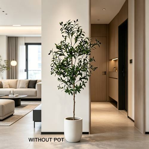 item picture 1pc artificial olive tree plant realistic green leaves no maintenance indoor outdoor decor for living room bedroom garden balcony wedding party christmas thanksgiving tree decorations for home garden decoration