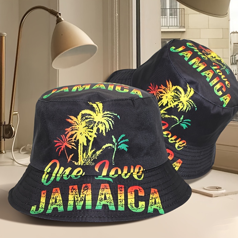 

Jamaica Love Bucket Hat - Funky 1 Love Design For Beach, Travel, And Outdoor Adventures