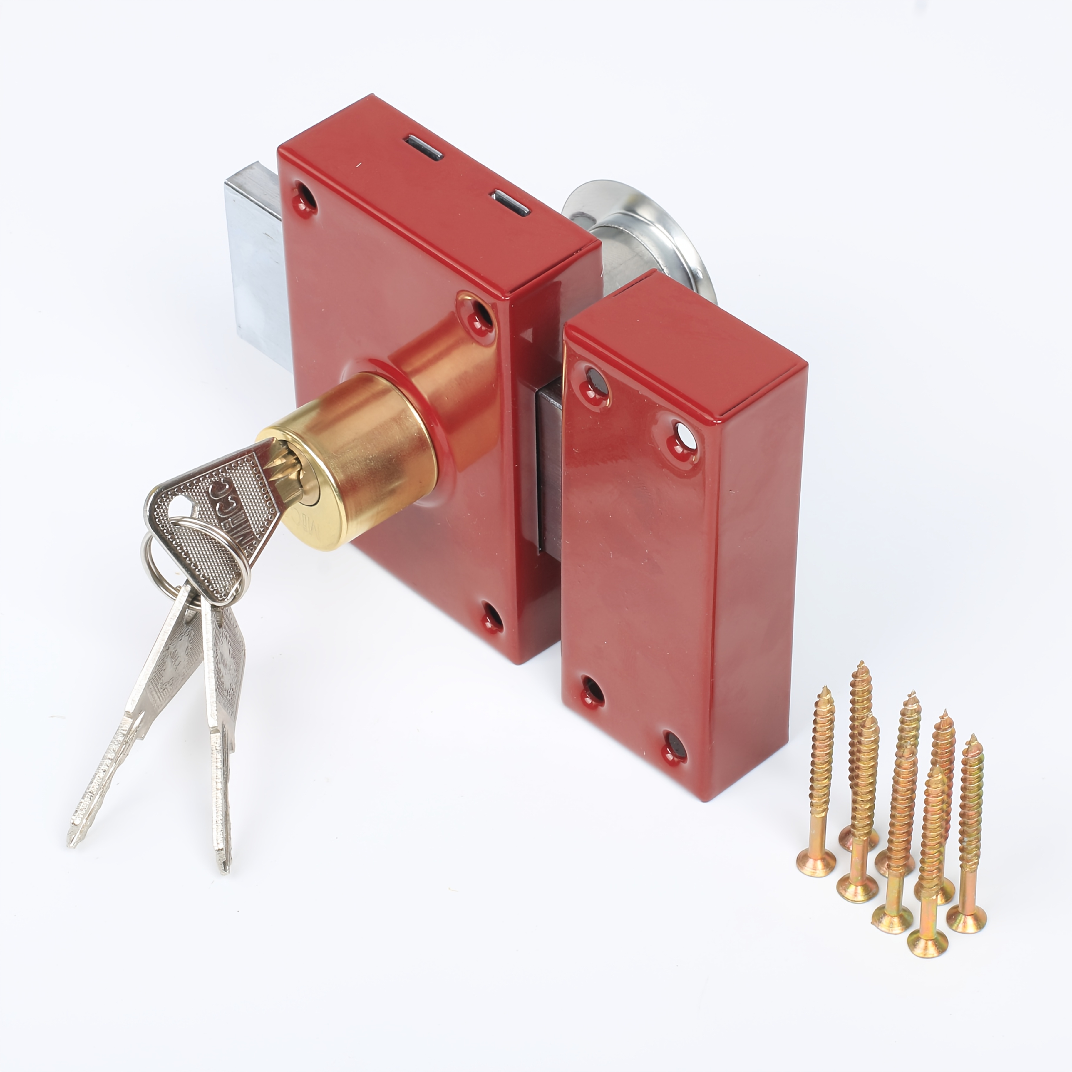 Heavy-duty Metal Door Lock With Key For , Garages, Indoor And Outdoor Use—durable Door Security Device, , Front Door Lock, And Door Safety Bar