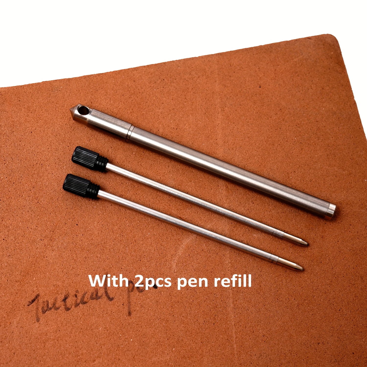 short mini pen titanium alloy black ink lightweight medium point screw off cap portable business ballpoint pen   writing instrument details 4