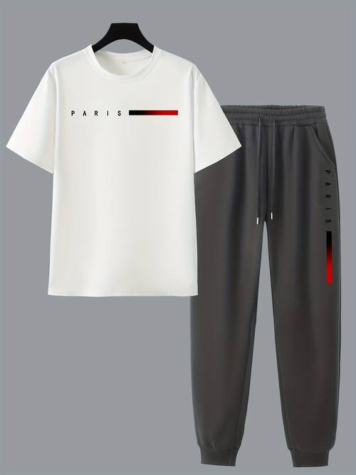 2pcs mens suit golf fishing fitness running casual outfit