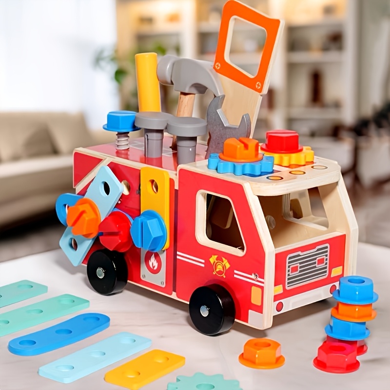 Fire Truck Tool Set with DIY Disassembly Toy Tools