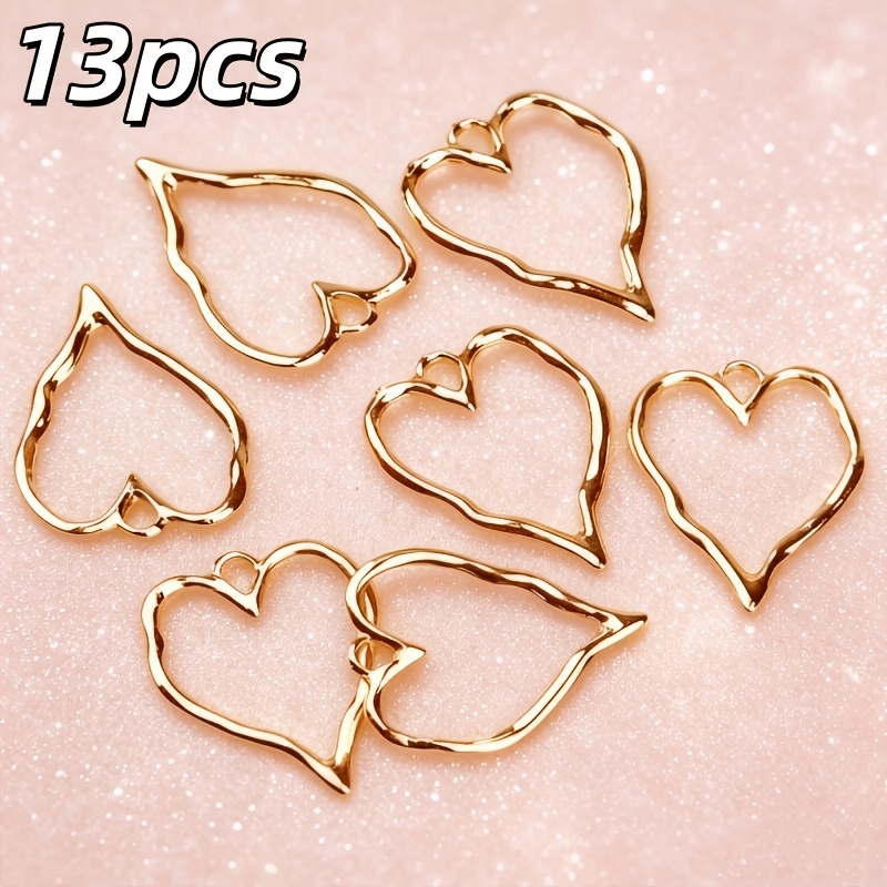 TEMU Set de 13 colgantes huecos de de aleación de , ideales para hacer collares, pulseras, llaveros, aretes y otros adornos hechos a , perfectos para