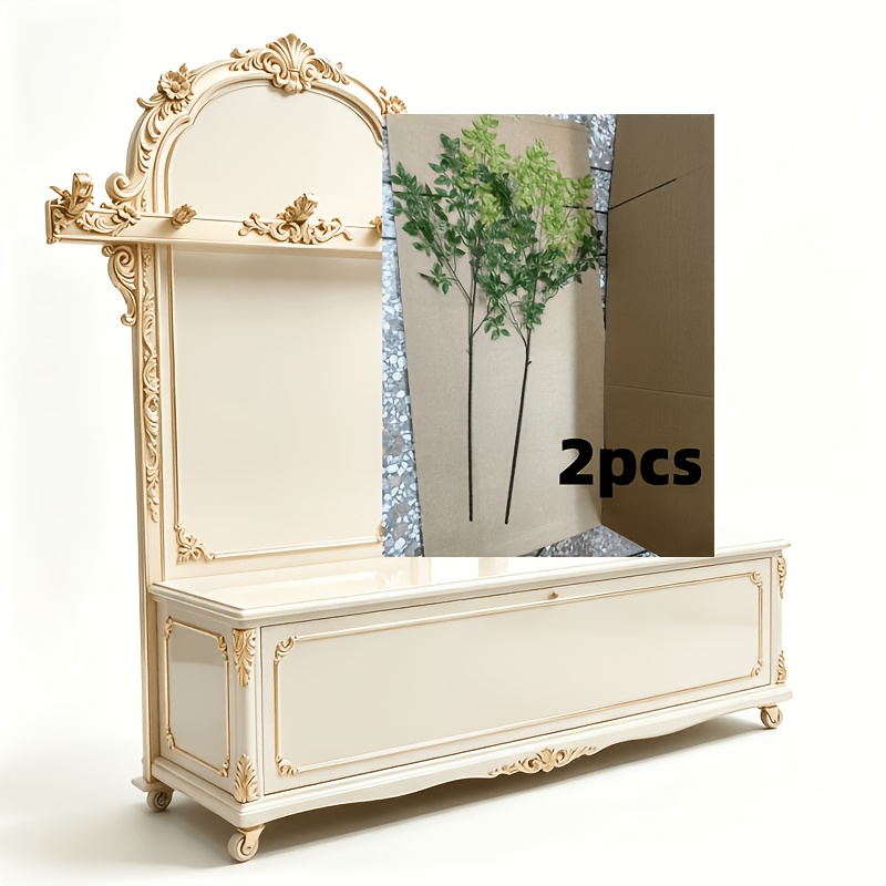 TEMU 2pcs Outdoor Sun-resistant Artificial Bamboo Trees, Summer Garden Plants, Long-lasting Outdoor Non-deforming And Non-fading, Indoor And Outdoor