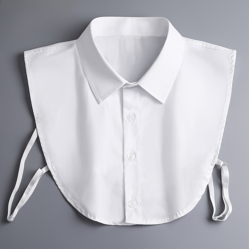 Shirt Collar Decoration, Women's V-neck Casual Shirt, Chic Detachable Striped Faux Collar - Versatile & Anti-slip, Perfect For Spring, Fall & Winter - Women's Fashion Accessory