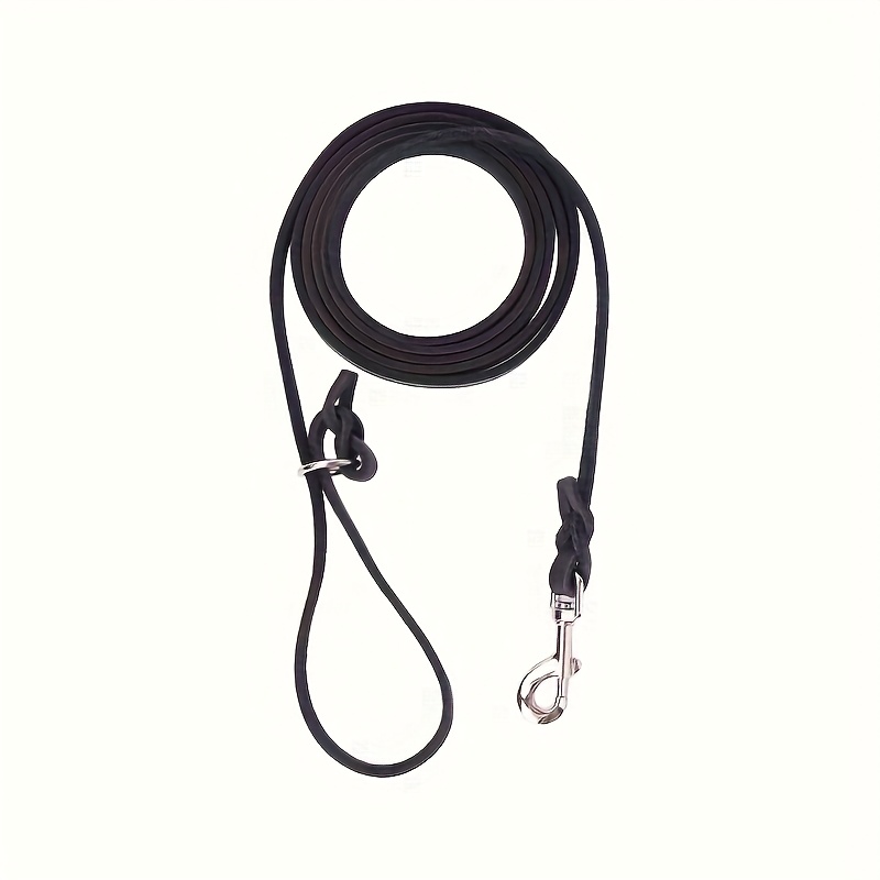 Image of Leather Leash Dog Cowhide Long Leash Crossbody Tied Waist Leash Free Hands Suitable For Small And Medium-sized Dog Use, Without Battery