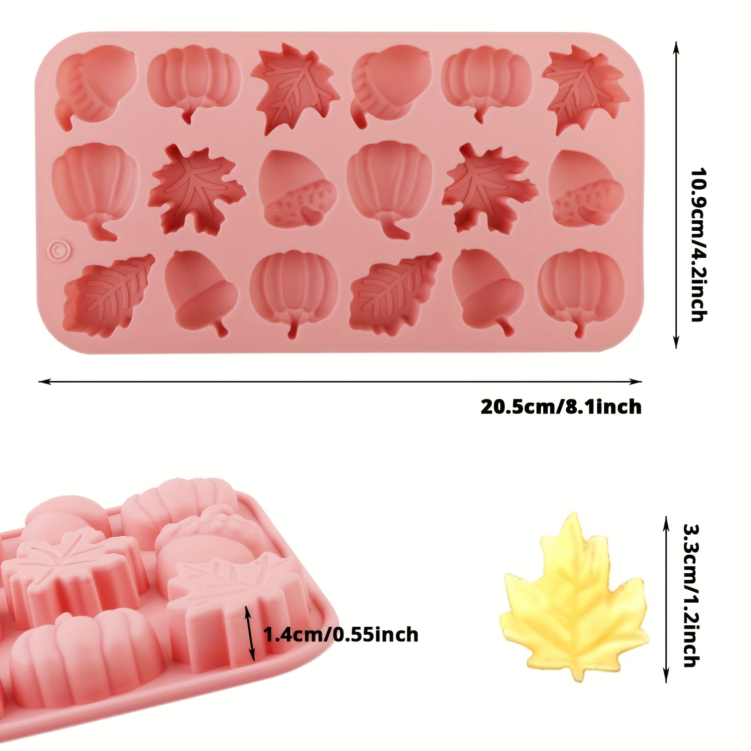 1 piece chocolate candy mold silicone mold for making cakes mousse chocolate candies candles   and holiday gift crafting Product details 1