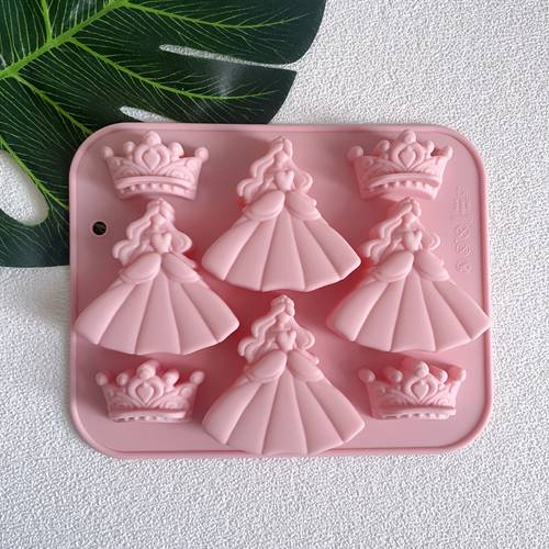 1 8 beautiful princess dress and mold creative soap making scented candle mold easy to clean and reusable suitable for resin plaster cement decoration