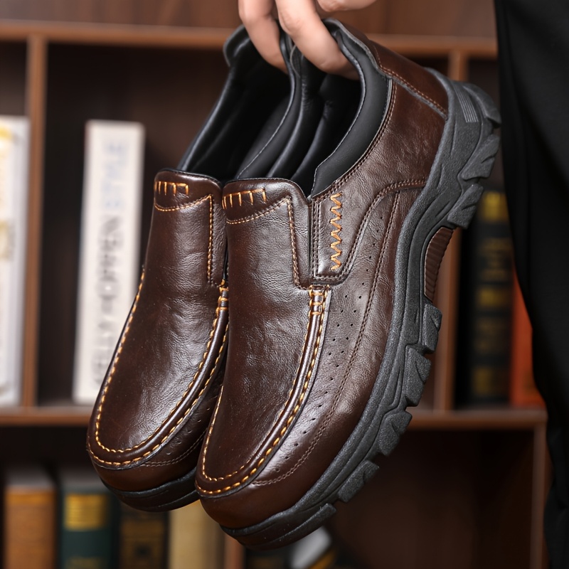 mens oxford shoes casual dress shoes thick sole anti slip